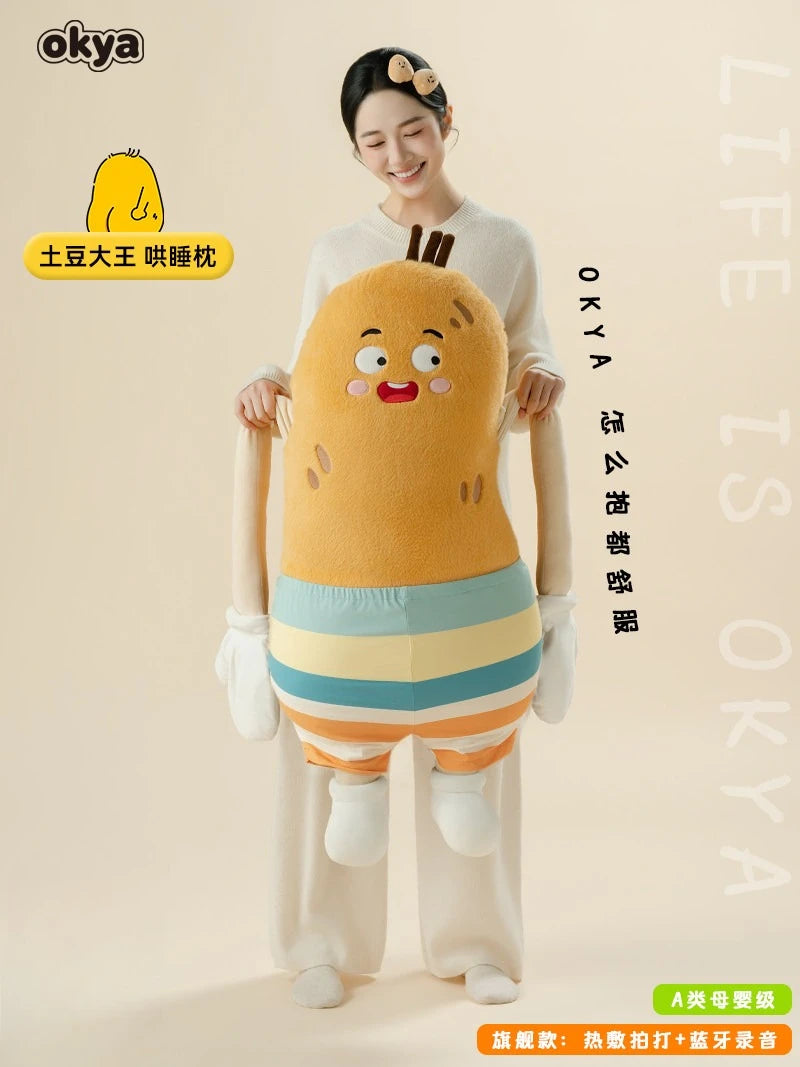 OKYA Potato King Hugging Patting Plush Toy Doll Squishy Hug Soothing Sleeping Pillow Cushion Plushie Girlfriend Birthday Gift