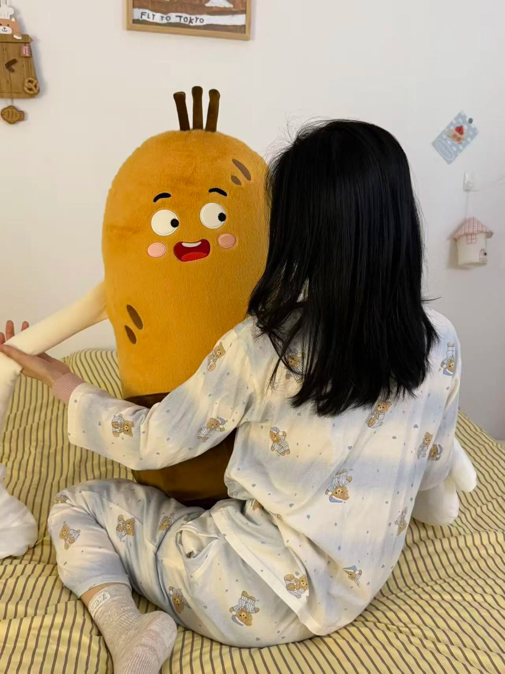 OKYA Potato King Hugging Patting Plush Toy Doll Squishy Hug Soothing Sleeping Pillow Cushion Plushie Girlfriend Birthday Gift