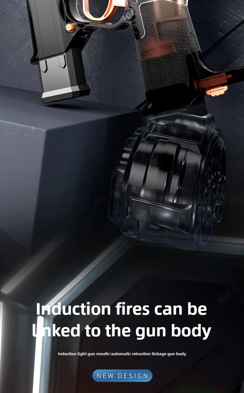 MK3 Simulation Shooting Flames Electric Water Gun Self Absorbent Water Automatic Continuous Water Guns Kids Summer Outdoor Toys