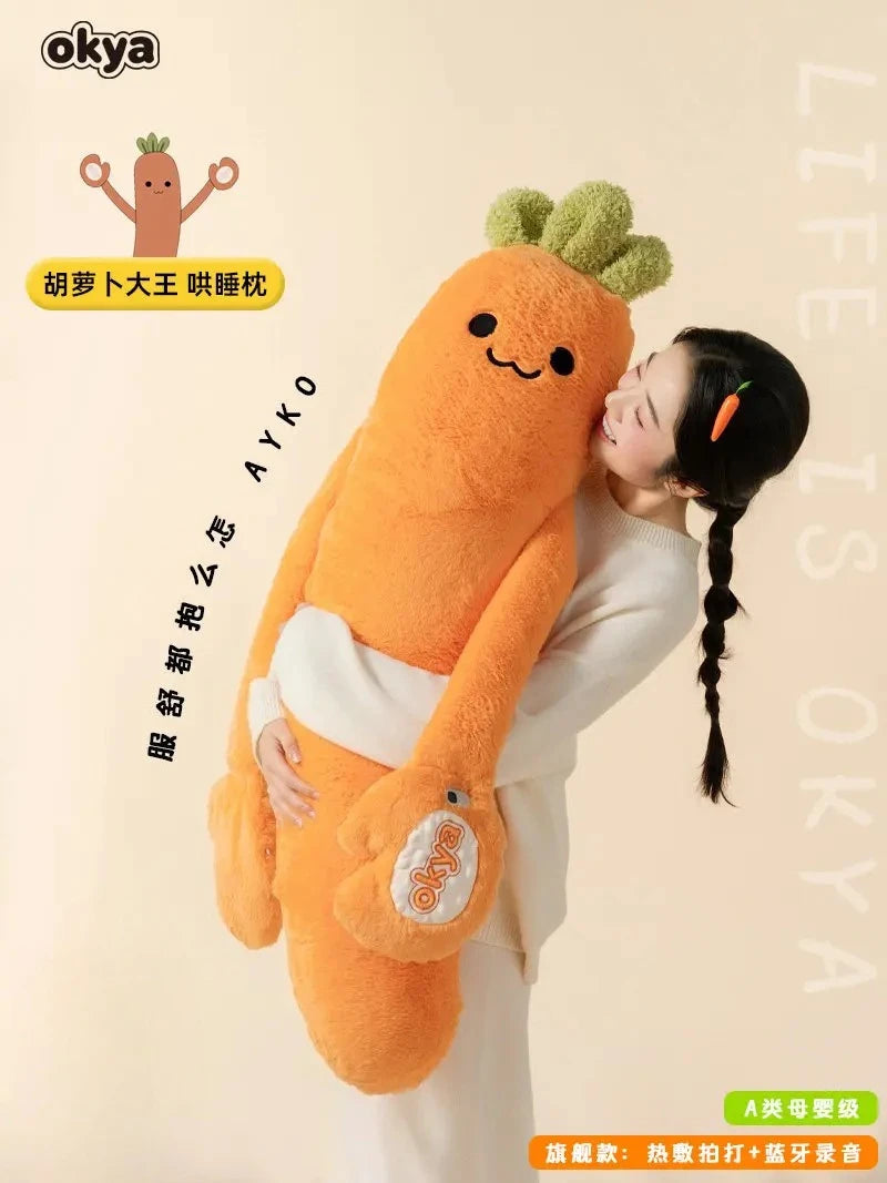 OKYA Carrot King Patting Hugging Sleeping Plush Toy Doll Hug Squishy Pillow Cushion Plushie Birthday Gift for Girlfriend