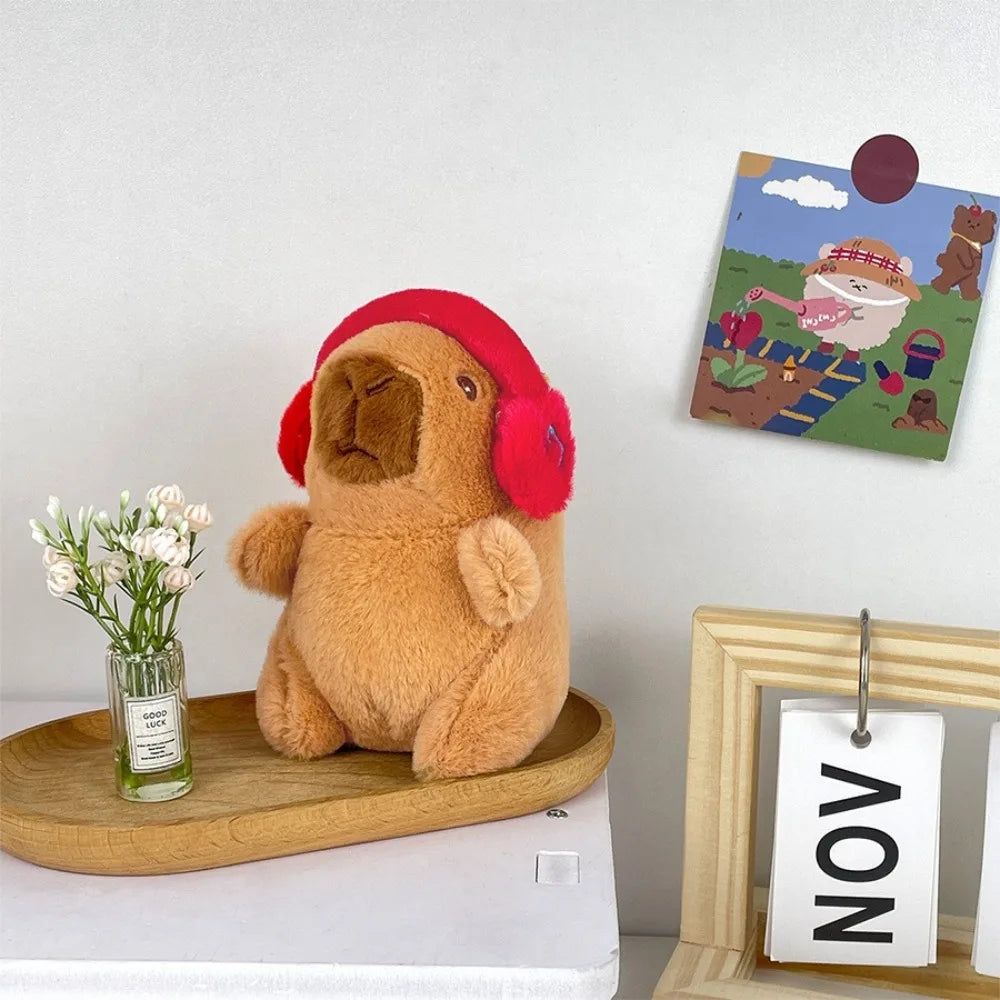 Cute Capybara Plush Toy Hoodie with Wings Simulation Doll Small Size Stuffed Animals Anime Fluffty Toy Birthday Party