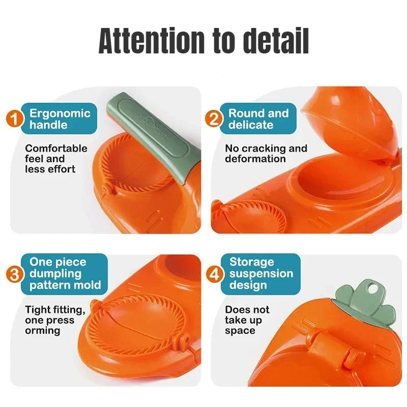 Manual Dumplings Maker Press Device Dumpling Mold  Manufacturing 2 in 1 Skin Wrapper Kitchen Raviolis Empanadas Kitchen Gadgets