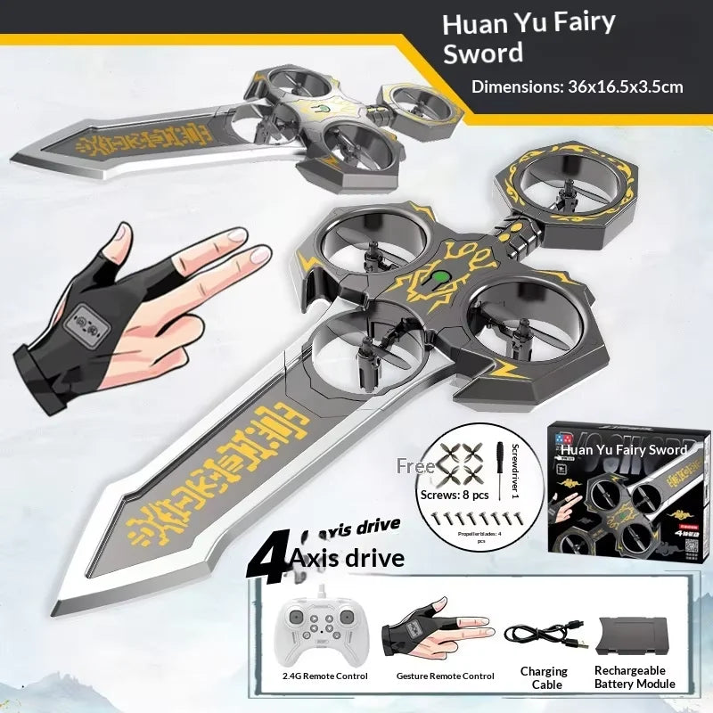 70cm Remote Flying Sword Drone,Rc Glider For Adults,3-Speed Stunt Hand Remote Controlled,Drop-Resistant Material,360° Stunt Flip