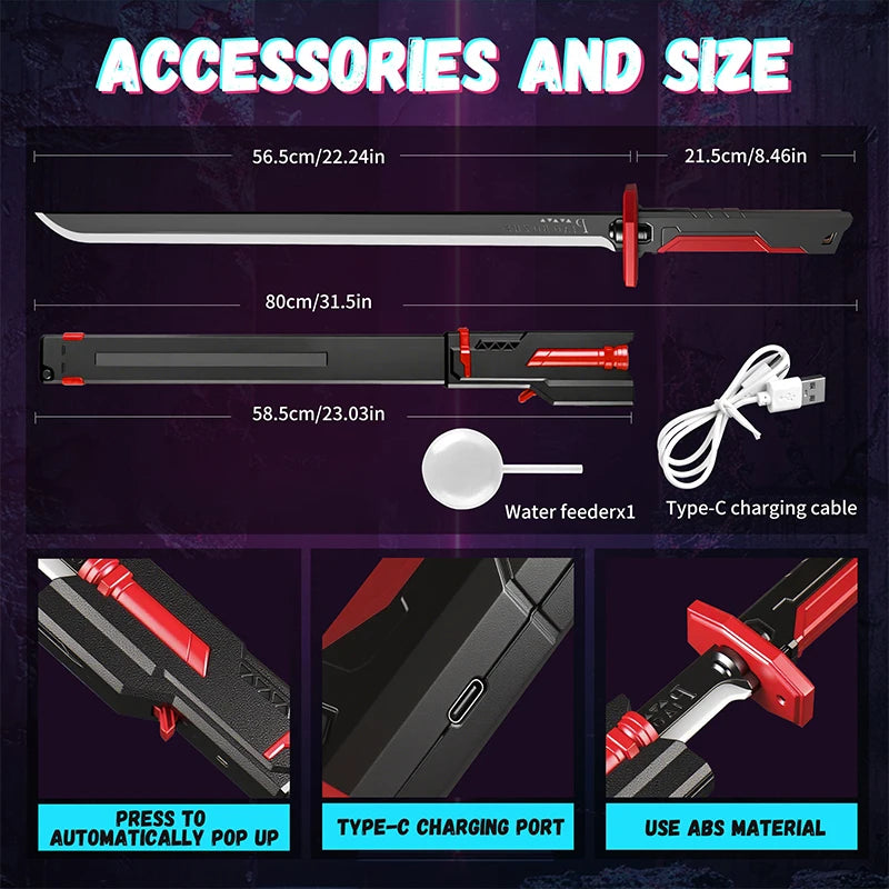 New Laser Sword with Smoke Multi-Color Changing LED Lights Sound effects Creative Toys for Kids Adult Prop sword Cosplay Gift