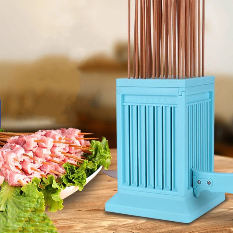 Meat Cutter String Meats 49 Grids Rotisserie Lamb Beef Barbecue Skewer Outdoor Camping Kebab Kitchen Accessories BBQ Tools