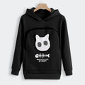 Unisex Pet Carrier Hoodie Cat Lovers Big Pocket Pullovers Sweatshirt Dog Holder Tops Hoodies Animal Pouch Hooded Sweatshirts