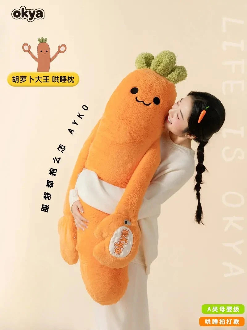 OKYA Carrot King Patting Hugging Sleeping Plush Toy Doll Hug Squishy Pillow Cushion Plushie Birthday Gift for Girlfriend