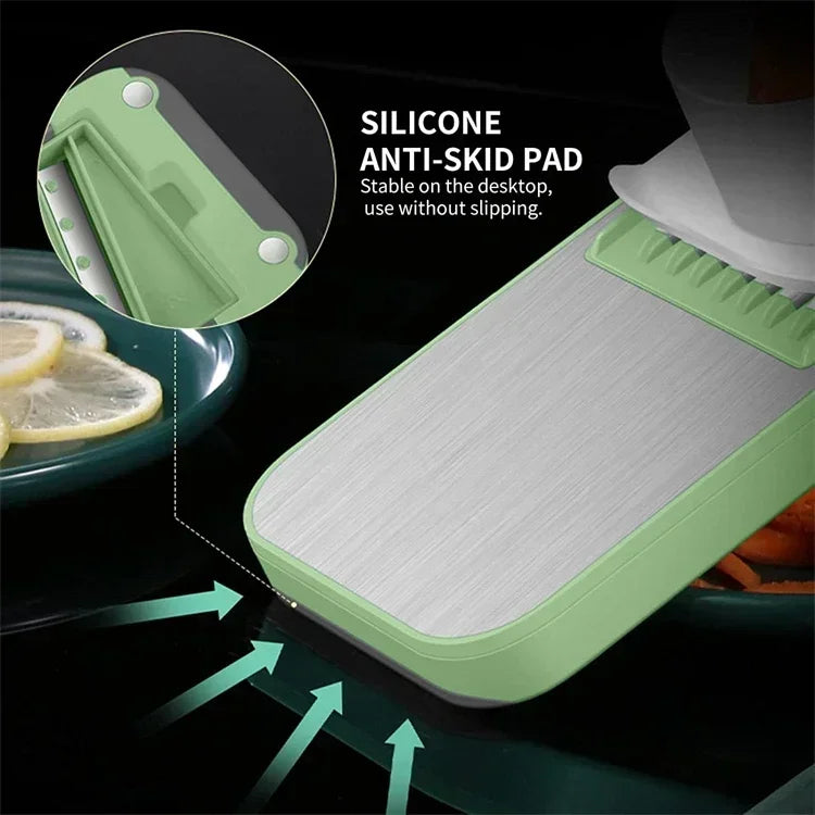 2026Popular 6 in 1 Veggie Slicer Mandoline with 6 Blades for Easy Slicing Julienne and Shredding Vegetables