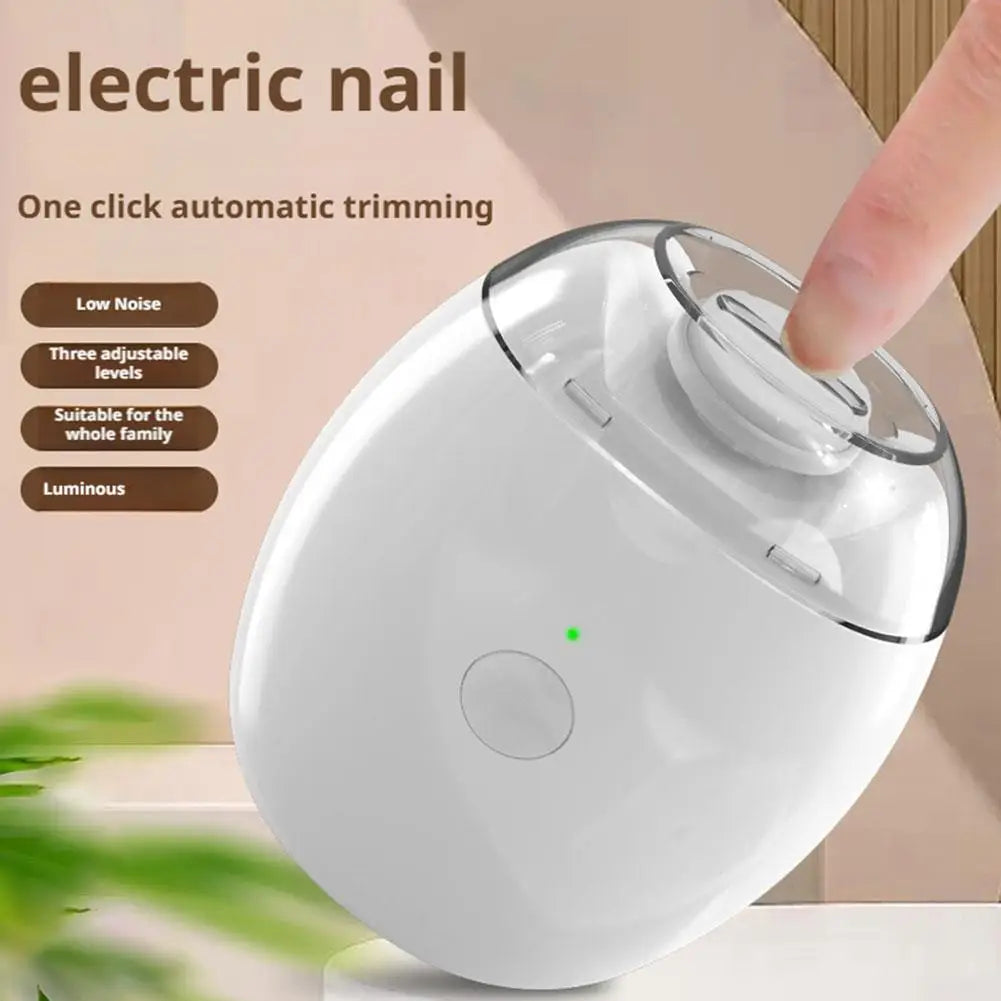 Electric Nail Clipper Cutter With LED Light Rechargeable Nail Cutter Manicure For Baby Adult Nail Polish Manicure Tool Nail Care