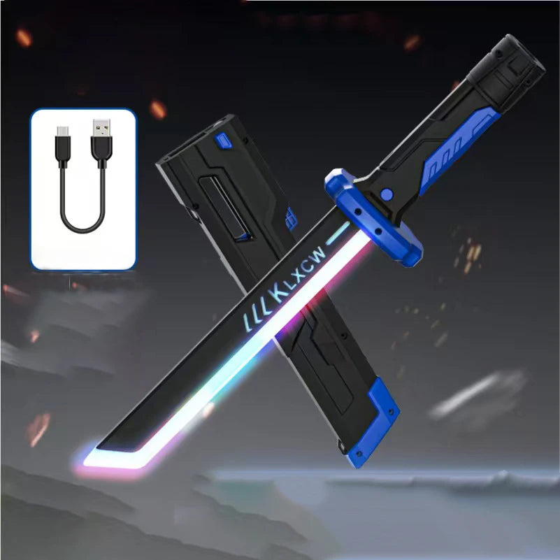 Outdoor Toy Bright Sword Multi-Color Flash LED Light Shine Cosplay Sword Toy Game Party Family Interactive Toy For Kids Adult