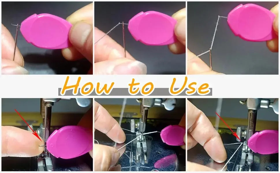 6Pcs Needle Threader Stitch Insertion Tool for Sewing Machine Plastic Wire Loop for Needles Needleswork Threader Sewing Gadgets