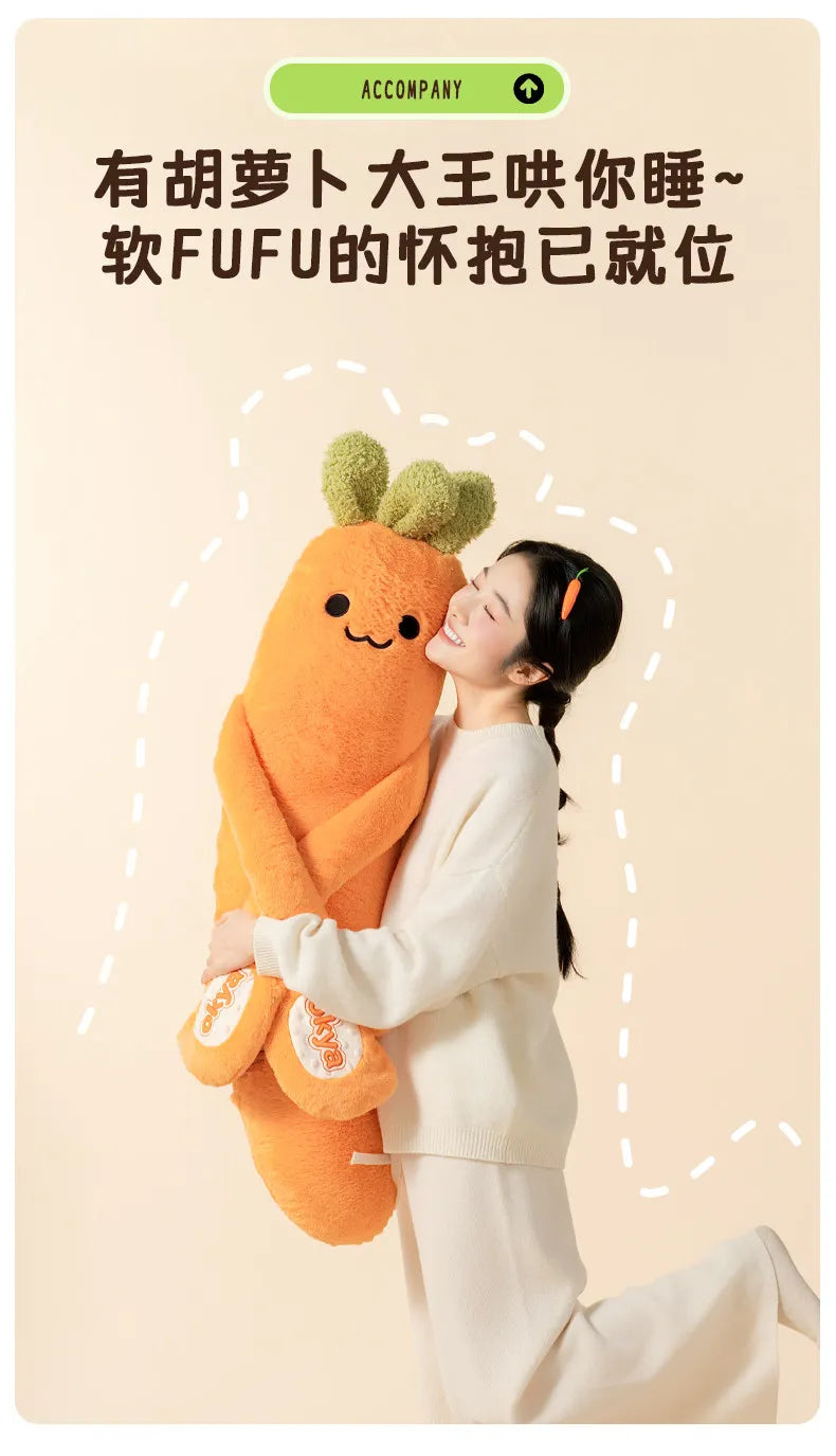 OKYA Carrot King Patting Hugging Sleeping Plush Toy Doll Hug Squishy Pillow Cushion Plushie Birthday Gift for Girlfriend