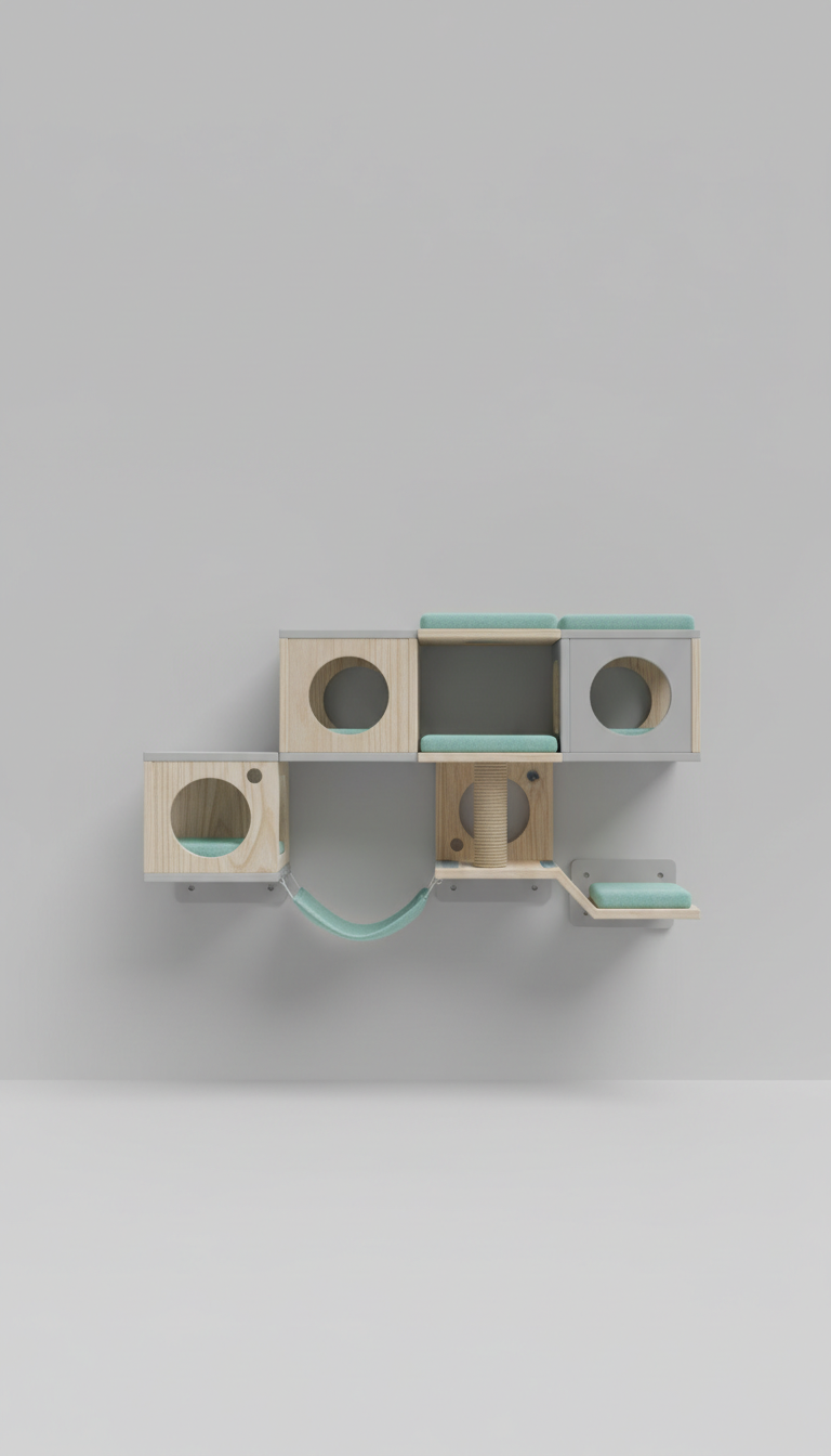 Modular Cat Climbing Shelves Set with Easy Mounting